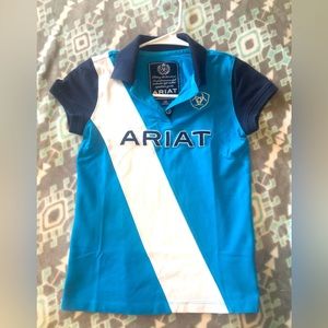 Ariat brand kids shirt sleeve polo sz L (12)